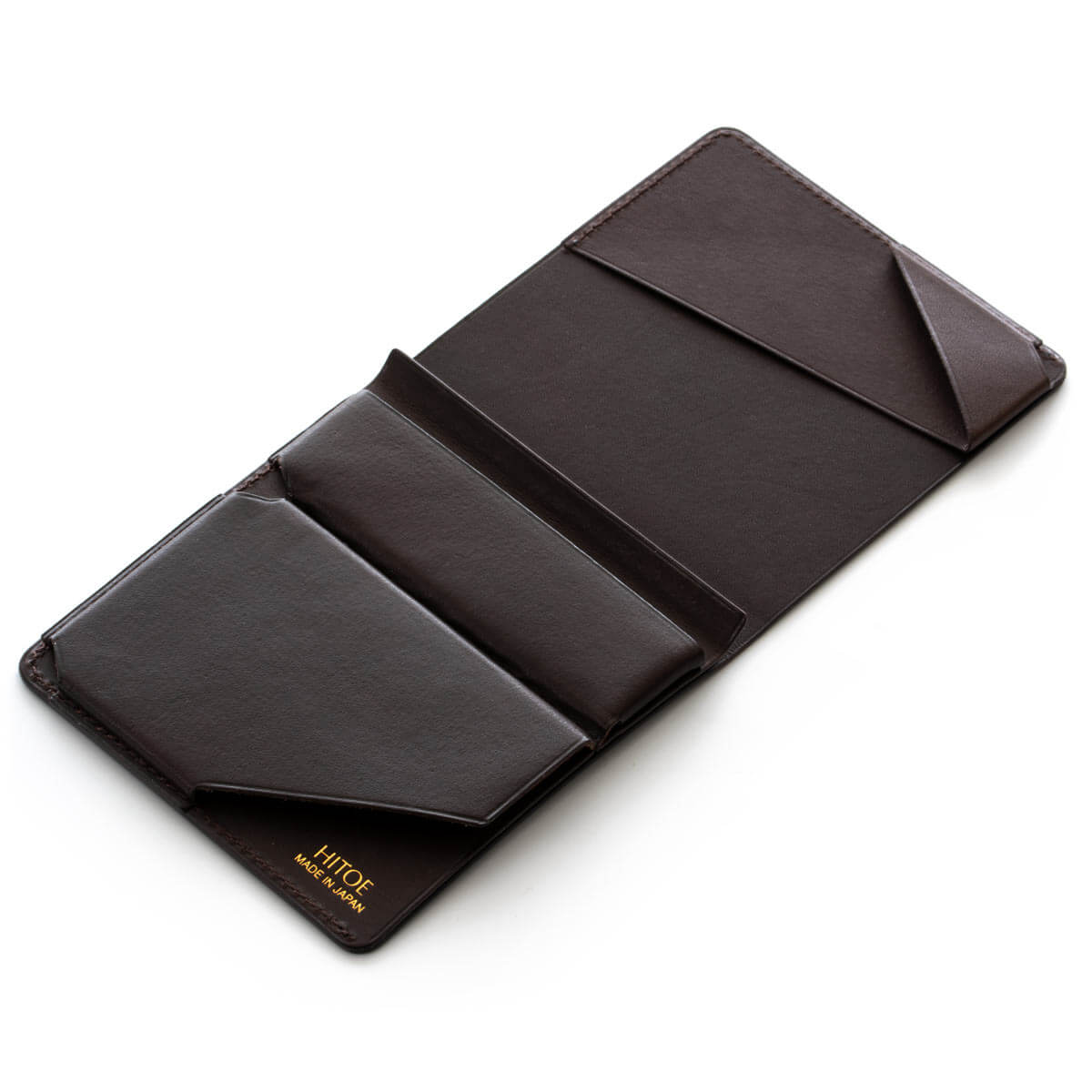 【小さな薄い財布】 Hitoe® Fold Less - Foschia - Chocolate