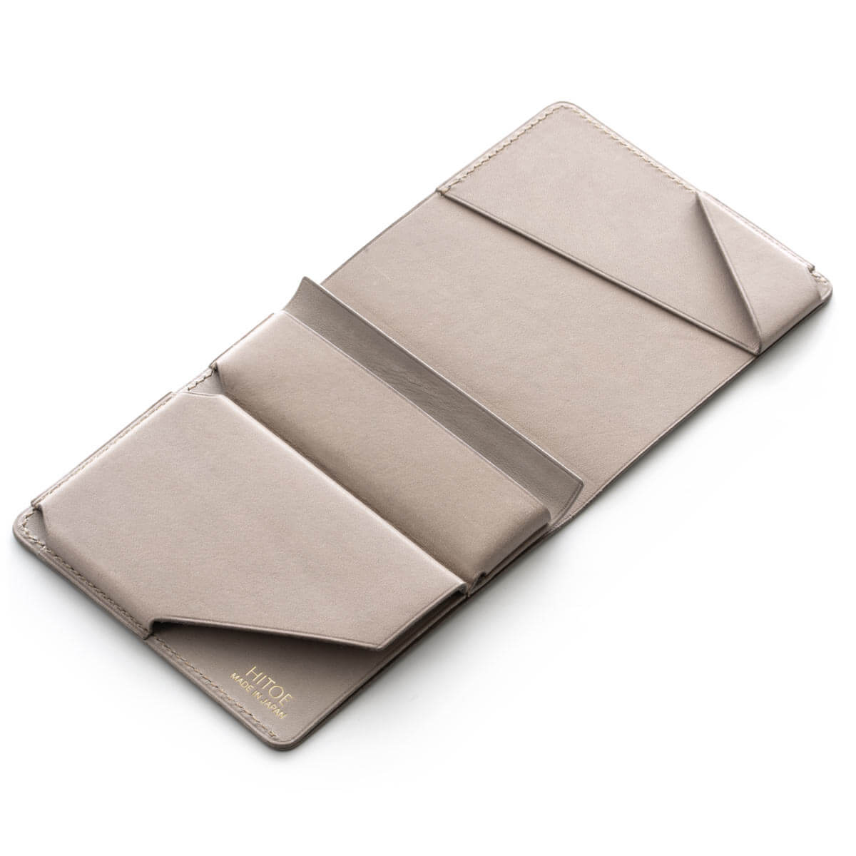 【小さな薄い財布】 Hitoe® Fold Less - Foschia - Greige